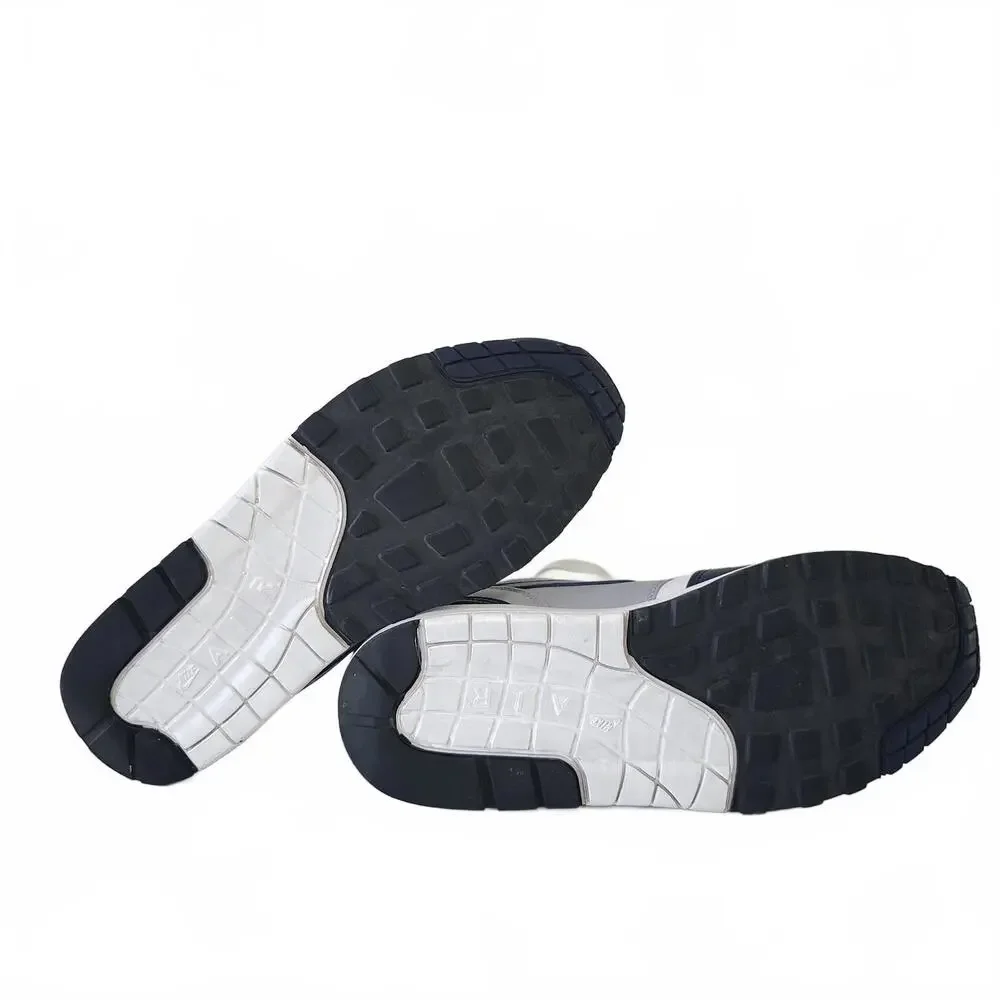 Nike Air Max 1 Men's Sneakers Size 10 White Gray Navy - Picture 7 of 9